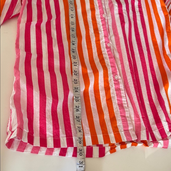 Beach Riot Alexa Sunset Stripe Button Front Long Sleeve Cover-up Shirt sz S/M - Picture 7 of 7